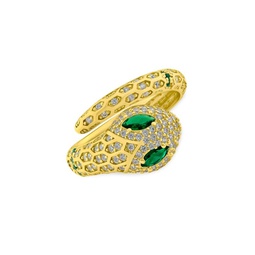 Look Of Real 14K Goldplated & 1.5 TCW Cubic Zirconia Snake Wrap Ring
