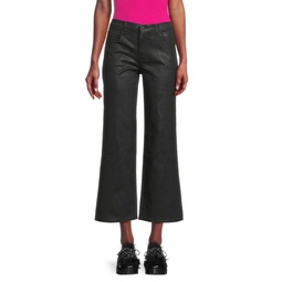 Rosalie High Rise Cropped Wide Leg Jeans