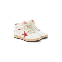 Kids Perforated Leather Mid Top Sneakers