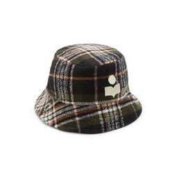 Wool Blend Plaid Bucket Hat