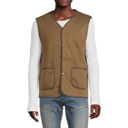 Faux Shearling Quilted Vest