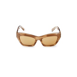 55MM Swarovski Crystal Cat Eye Sunglasses