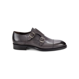 Carl Leather Monk Strap Shoes