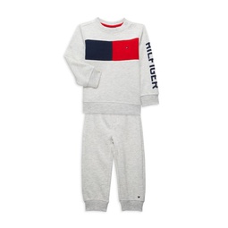 Baby Boys 2-Piece Logo Sweatshirt & Joggers Set