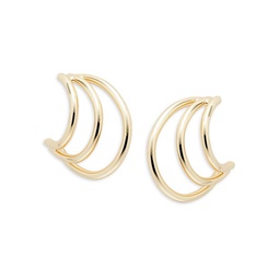 Studio 14K Goldplated Hoop Earrings