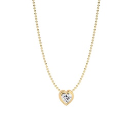 Shining Moment 14K Gold Vermeil & Cubic Zirconia Heart Necklace