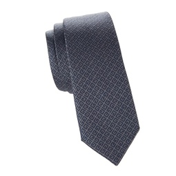 Greca Logo Silk Jacquard Tie