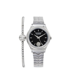 2-Piece 34MM Stainless Steel Watch & Bracelet Set