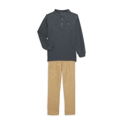 Little Boys 2-Piece Zip Up Pullover & Pants Set