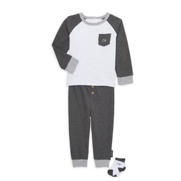 Baby Boys 3-Piece Tee, Pants & Socks Set