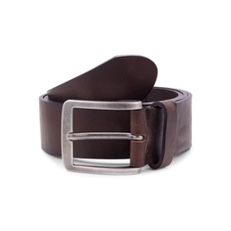 Frame Buckle Leather Belt