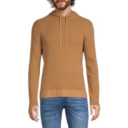 Waffle Knit Cashmere Blend Hoodie