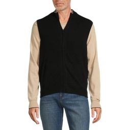 Wool & Cashmere Zip Up Vest