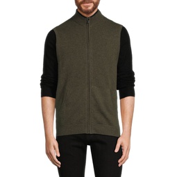 Wool & Cashmere Zip Up Vest