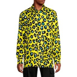 Heritage Fit Leopard Print Silk Shirt
