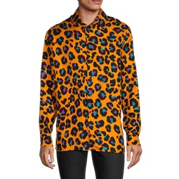 Heritage Fit Leopard Print Silk Shirt