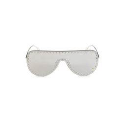 73MM Studded Aviator Shield Sunglasses