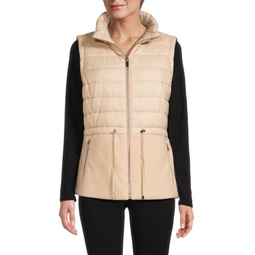 Stand Collar Quilted Vest