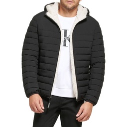 Sherpa Lined Hooded Puffer Jacket