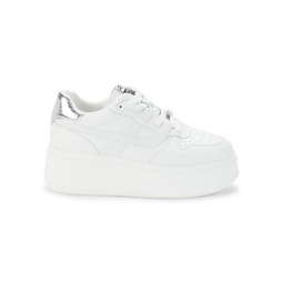 Mitch Snakeskin Embossed Leather Sneakers