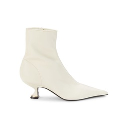 Rita Point Toe Leather Ankle Boots