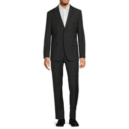 Mini Grid Wool Blend Suit