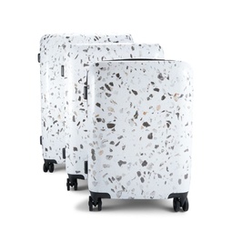 Terazzo 3-Piece Abstract Print Hardshell Spinner Suitcase Set
