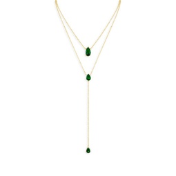 14K Goldplated & Cubic Zirconia Layered Necklace