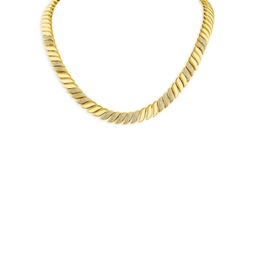 14K Goldplated & Cubic Zirconia Pave Necklace