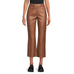 Leather Cropped Pants