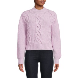 Herina Cable Knit Wool Blend Sweater