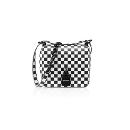 Love Too Checkered Leather Crossbody Bag