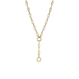 14K Goldplated Sterling Silver & Cubic Zirconia Lariat Necklace