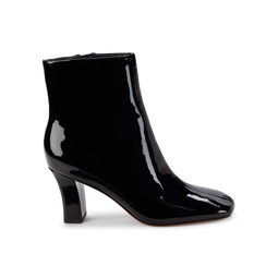 Charli Patent Leather Square-Toe Ankle Boots