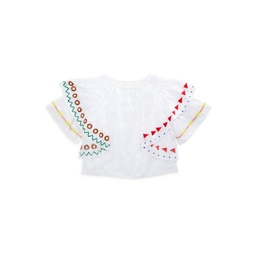 Little Girls & Girls Embroidered Top