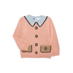 Little Girls Colorblock Wool & Cashmere Sweater