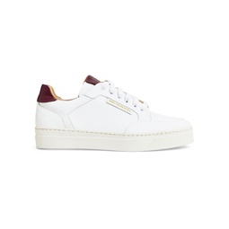 Severo Croc-Embossed Leather Court Sneakers