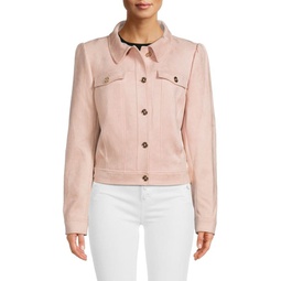 Solid Button Front Jacket