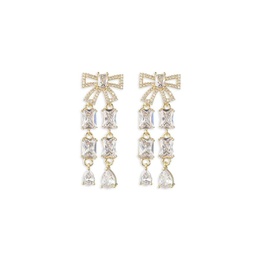The Luxe Olivia Goldtone & Cubic Zirconia Dangle Earrings
