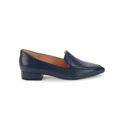 Vivian Leather Heeled Loafers