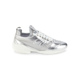 Mesh Leather Sneakers