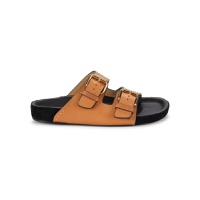 Lennyo Leather & Suede Two-Buckle Sandals