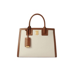 Frances Canvas & Leather Top Handle Bag