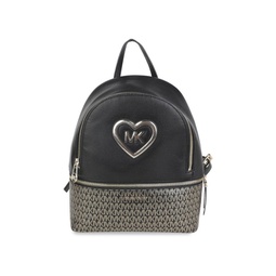 Girls Embossed Heart Logo Backpack