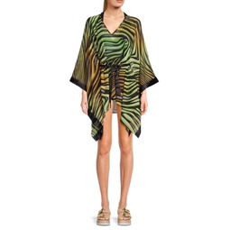 Abstract Mini Cover Up Caftan