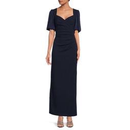 Sweetheart Neckline Ruched Maxi Dress