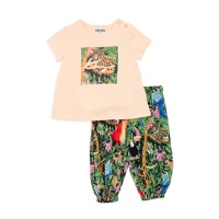 Baby Girls 2-Piece Tropical T Shirt & Pants Set