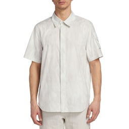 Striped Short Sleeve Cargo Shirt