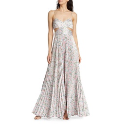 Elodie Floral Cutout Gown