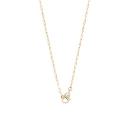 14K Goldplated Sterling Silver & 0.11 TCW Diamond Chain Necklace